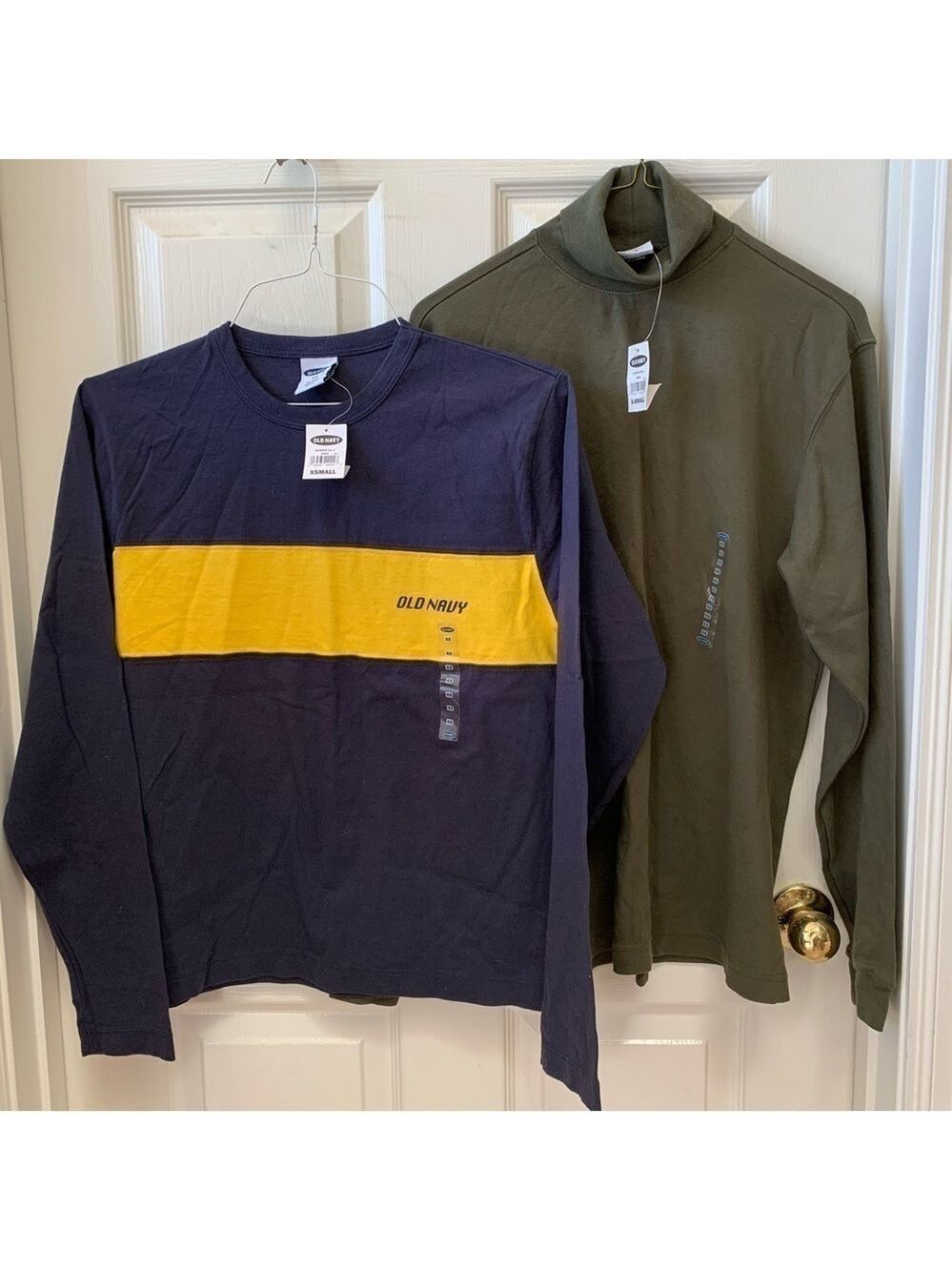 OLD NAVY bundle olive turtleneck navy blue crew neck long sleeve shirts cotton